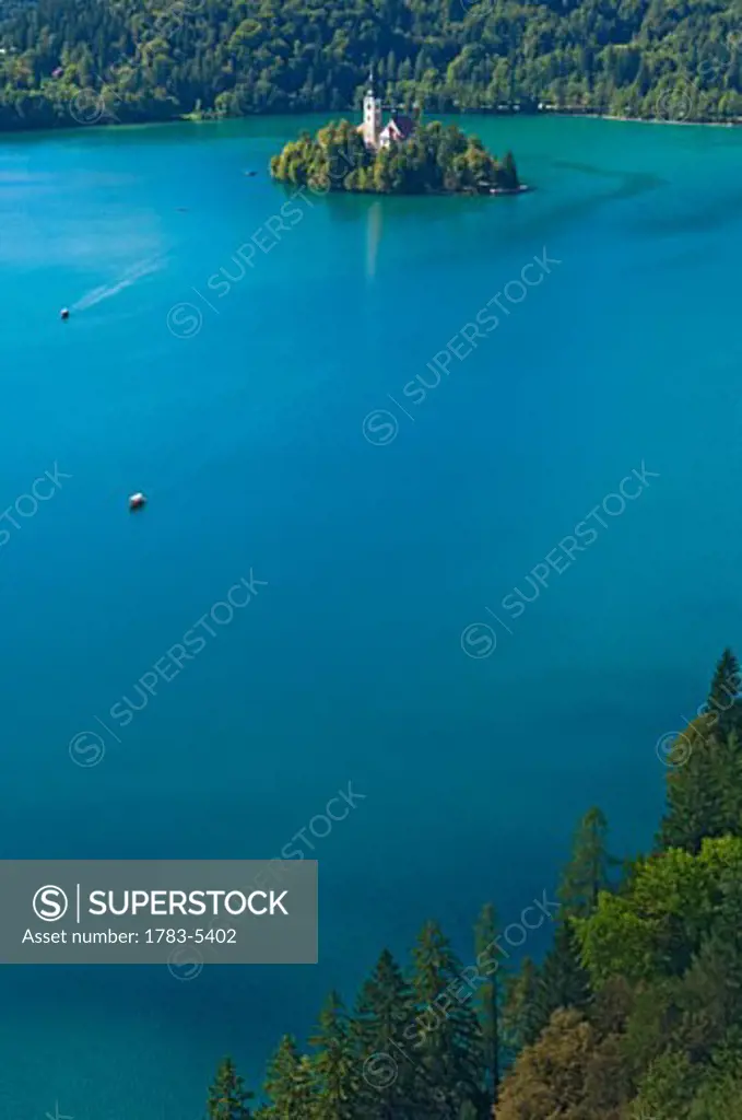 View from castle at Lake Bled, Slovenia