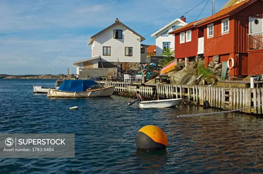 Waterfront house on Gullholmen Island, Bohuslan archipelago,Sweden