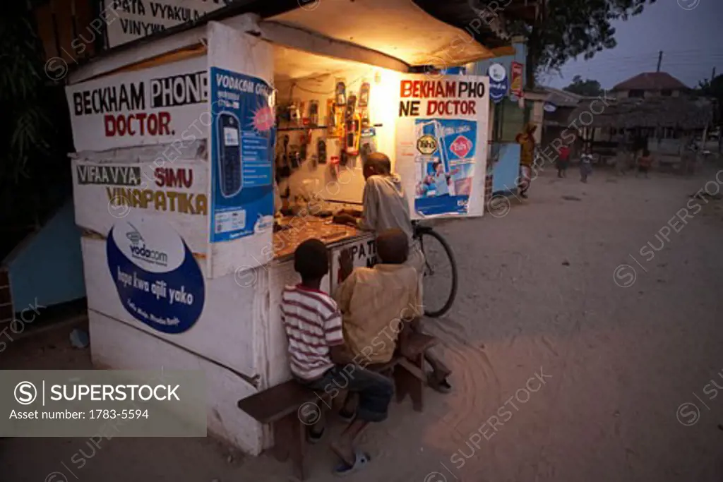 Roadside shack of 'Beckham phone doctor', Tanzania