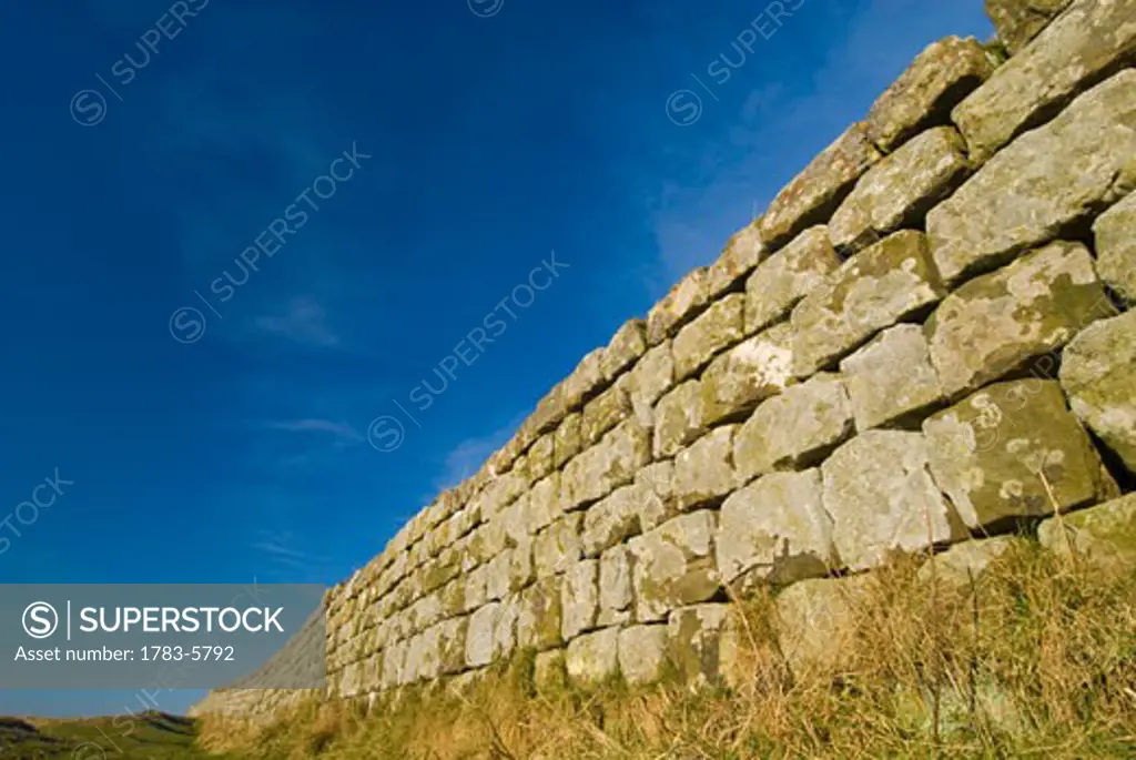 Hadrian's Wall near Housesteads, Northumerland,England,UK