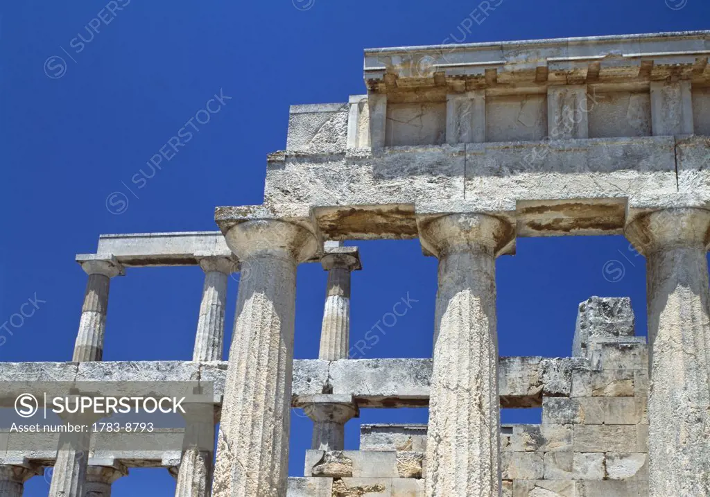 Temple of Aphaia, Argo Saronic Islands, Aegina, Greece.