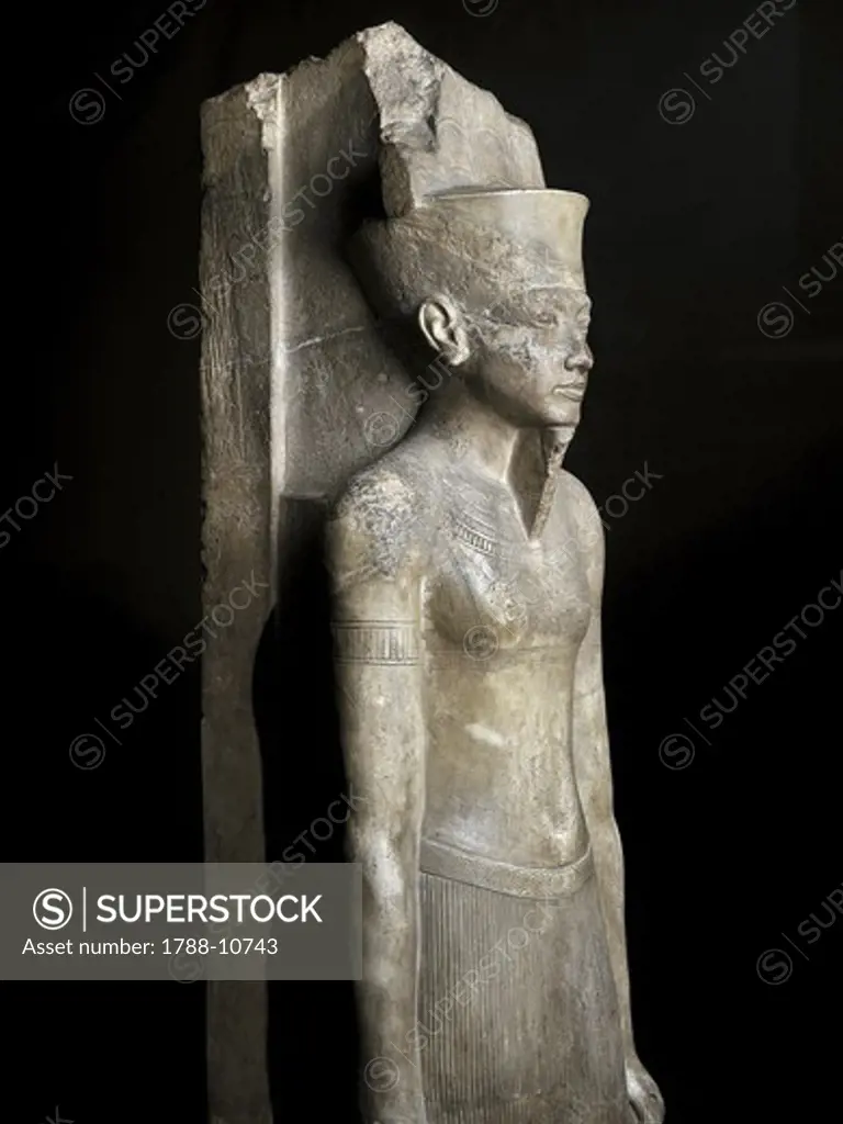 Egypt, Limestone statue of God Amon of Karnak