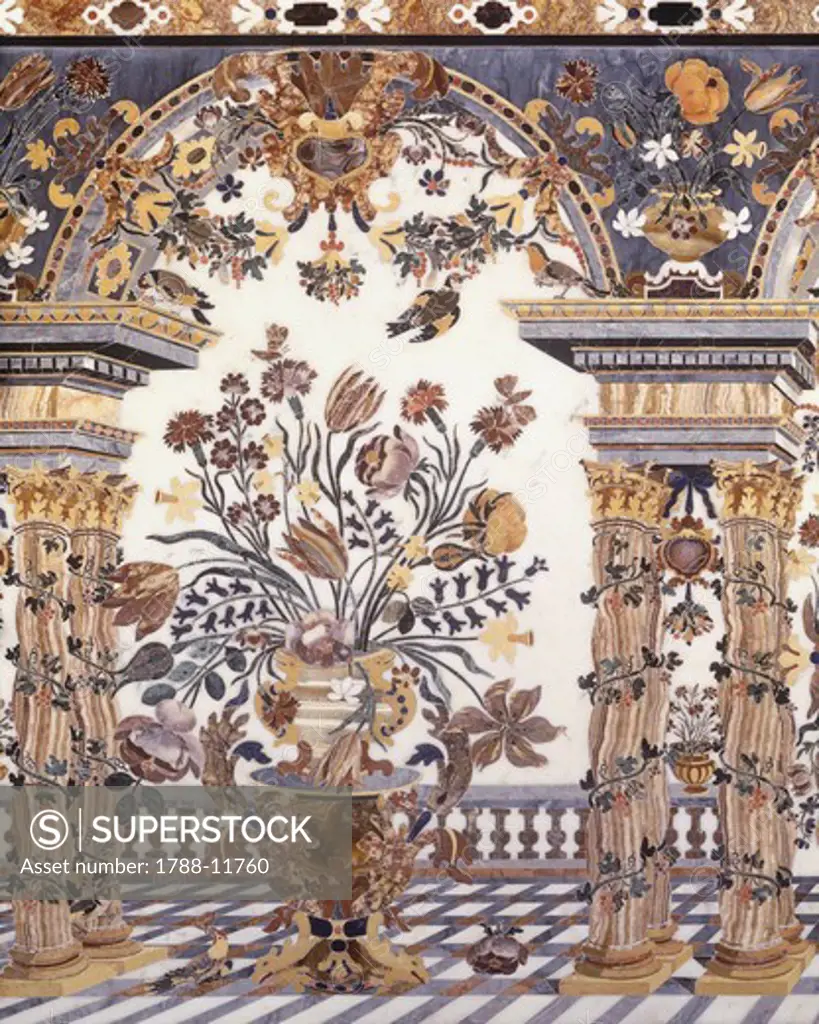 Italy, Lombardy, Pavia, Pavia Charterhouse (Certosa), detail of antependium,