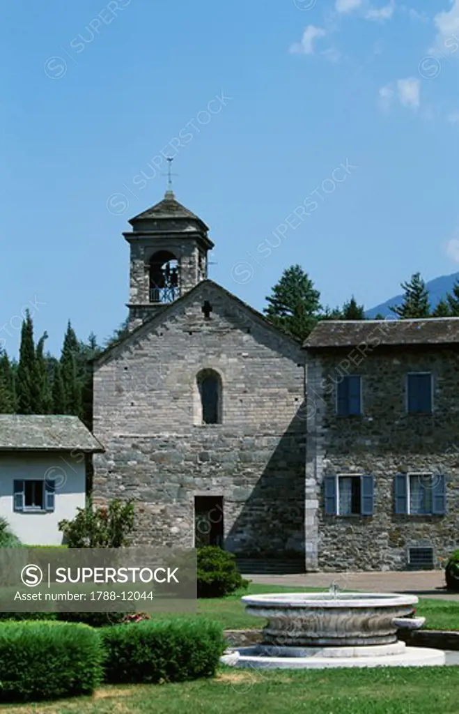 Italy, Lombardy, Lecco province, Colico, Piona Abbey dedicated to Saint Mary and Saint Nicholas
