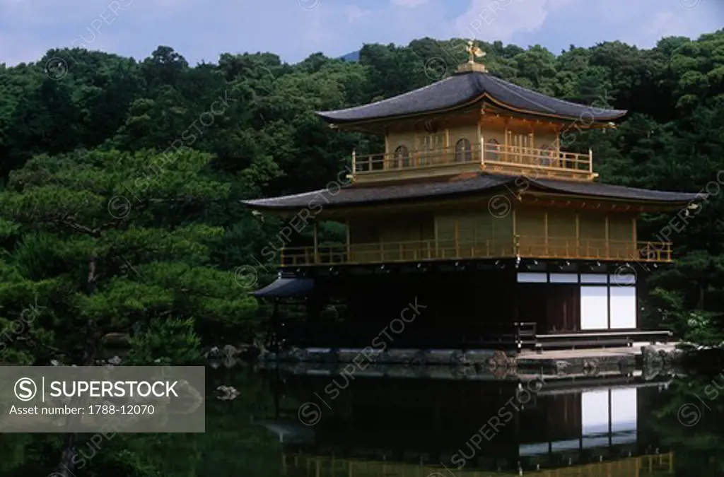 Japan, Kansai, Kyoto, Kinkaku-ji Temple or Temple of the Golden Pavilion , 1397