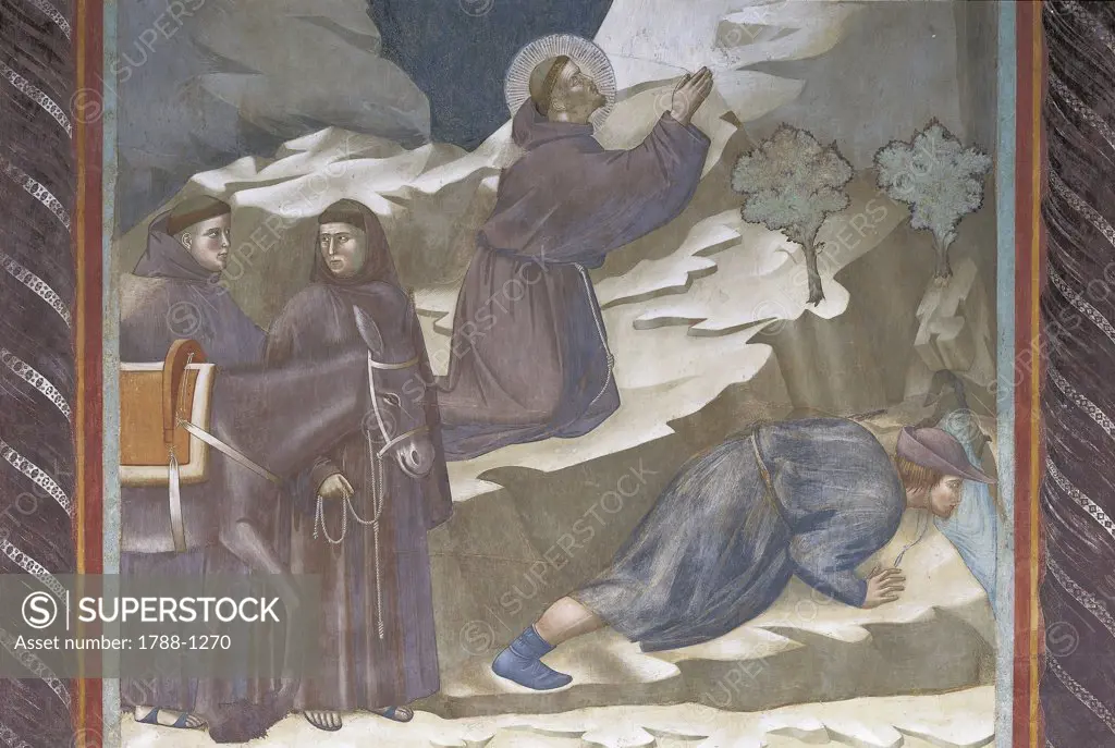 Italy - Umbria Region - Assisi - Basilica of St. Francis - Giotto - Life of St. Francis - Miracle of the Spring