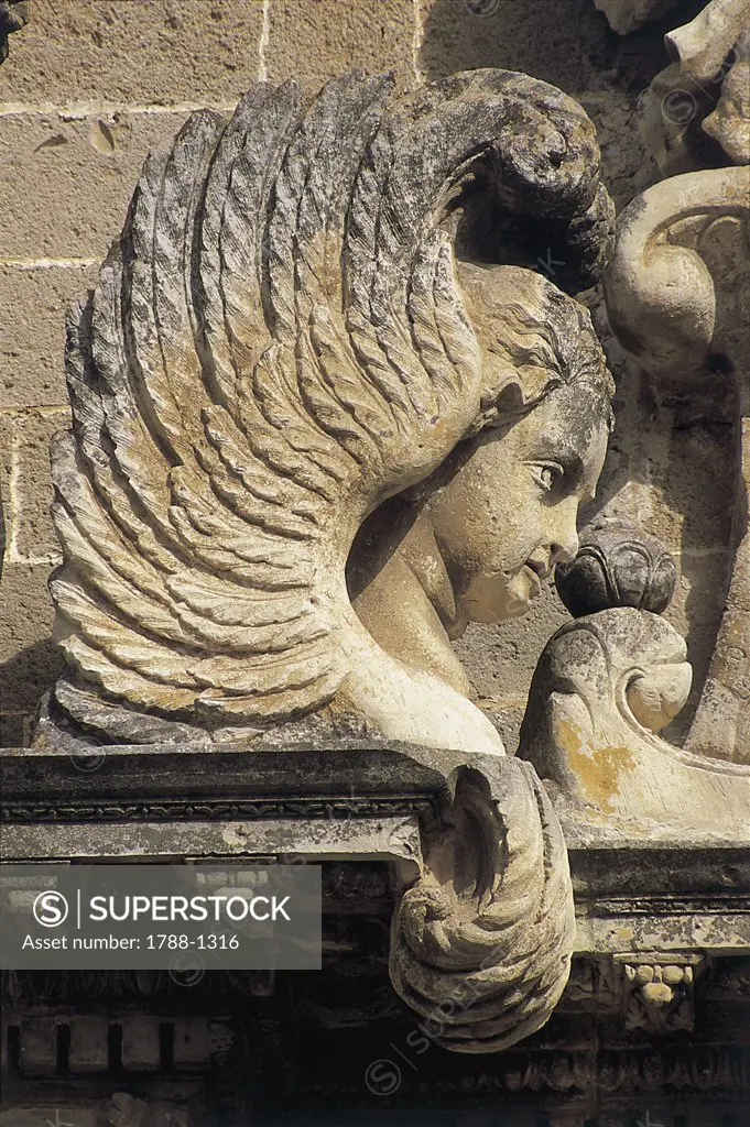Close-up of a statue, Campi Salentina, Apulia Region, Italy