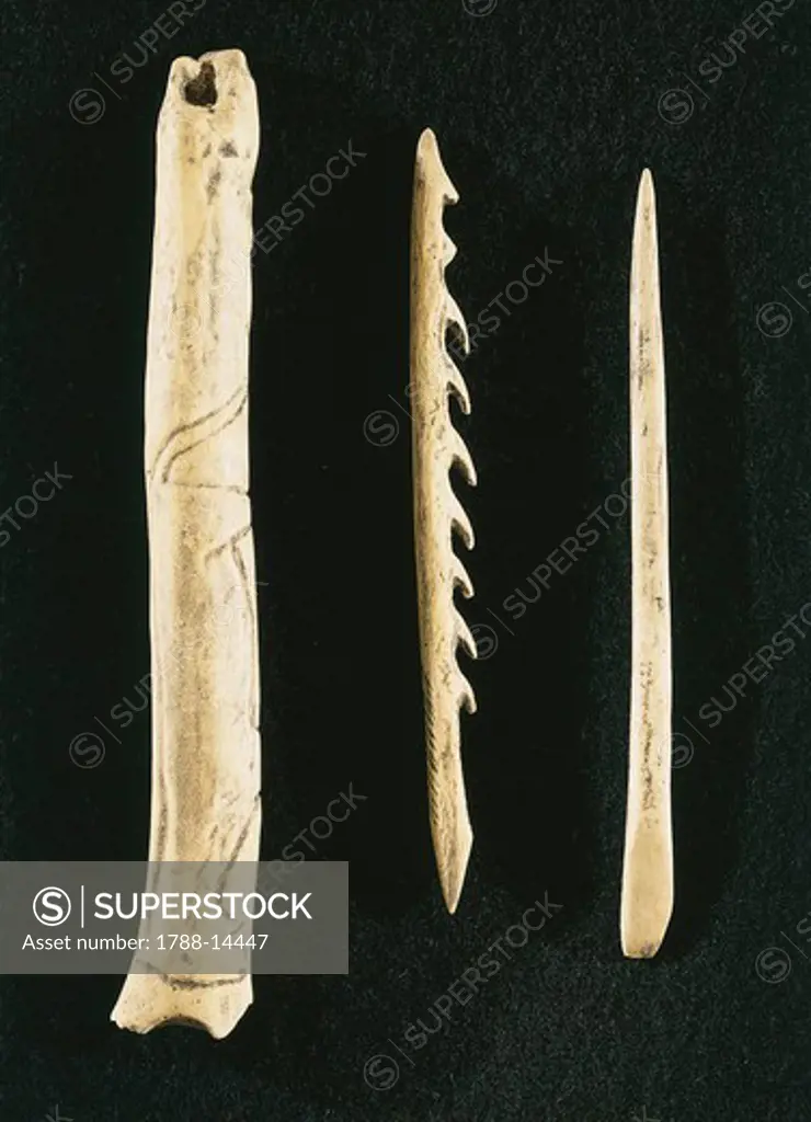 Bone tools for hunting and fishing