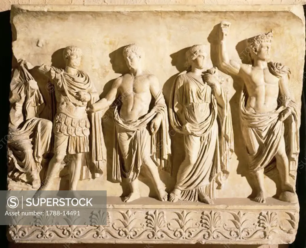 Bas-relief depicting family of Emperor Augustus
