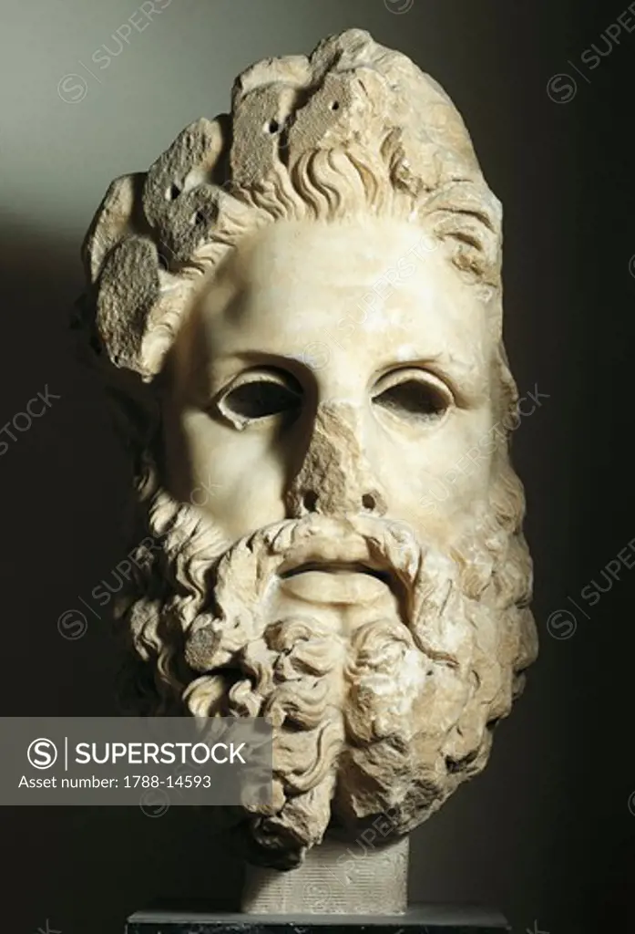 Greek civilization, head of Zeus