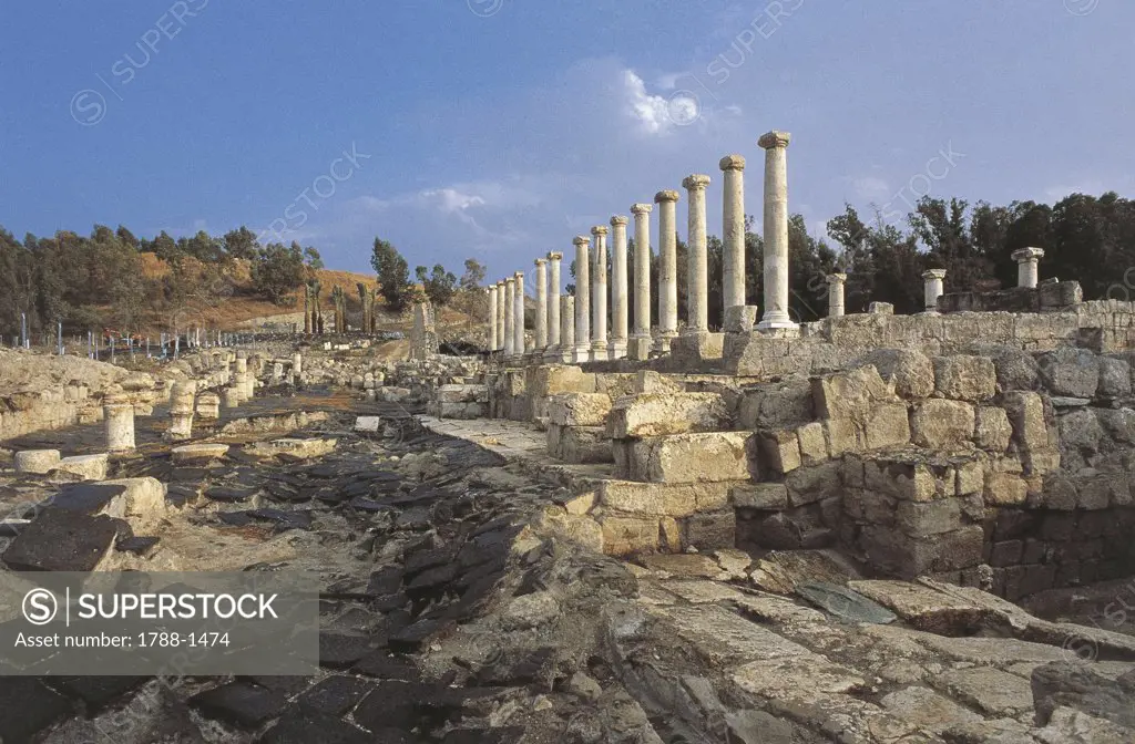 Israel - Beth Shean - Remains of the Roman-Byzantine city