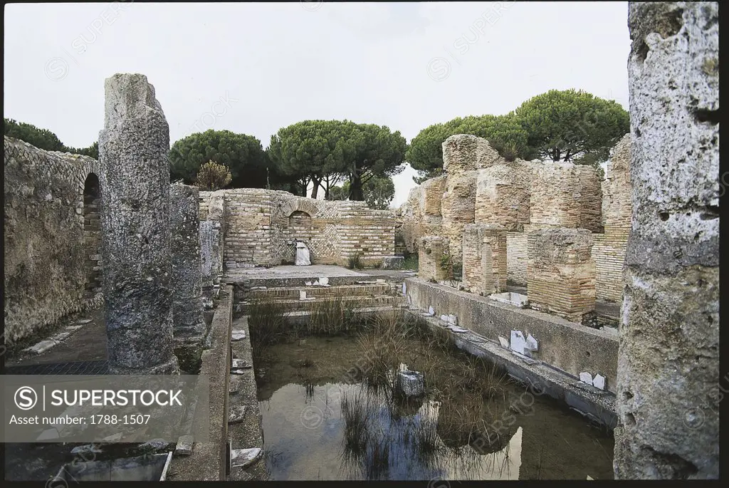 Italy - Lazio Region - Civitavecchia - Remains of the Taurine Thermal Baths
