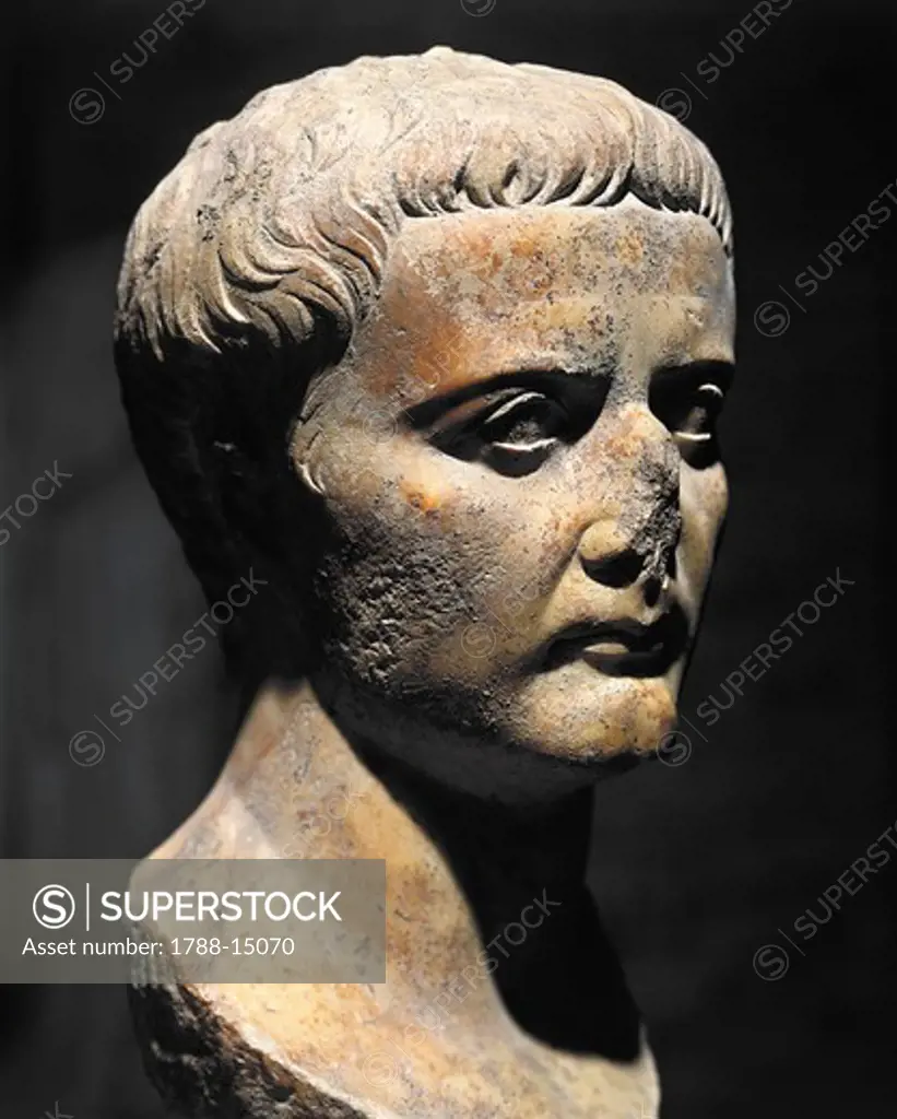 Roman civilization, Marble bust of Emperor Augustus