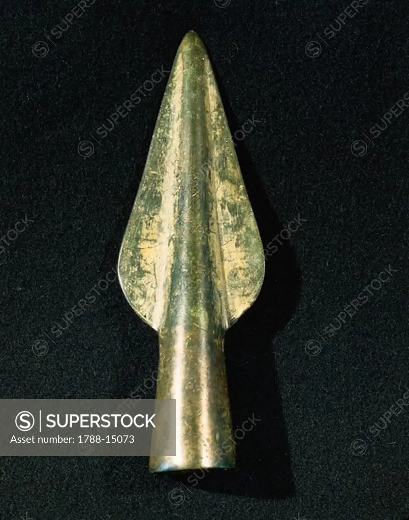 Italy, Prehistory, Age of Bronze, Spearhead, From Pioraco (Macerata Province)