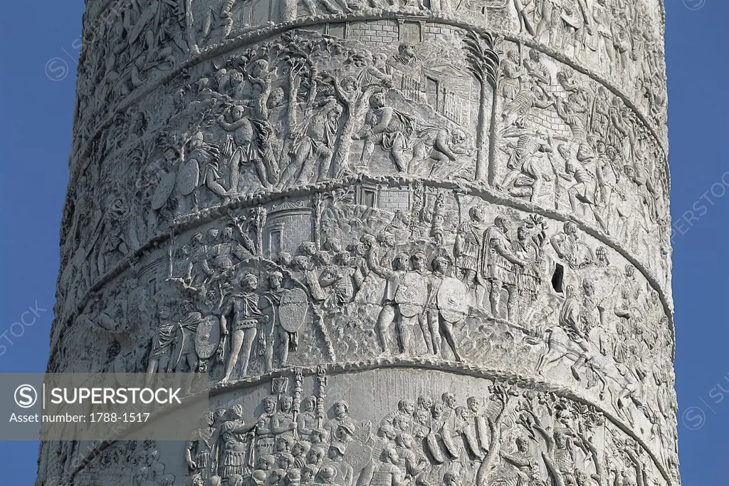 Italy - Lazio Region - Rome - Forum of Trajan - Trajan's Column - Detail