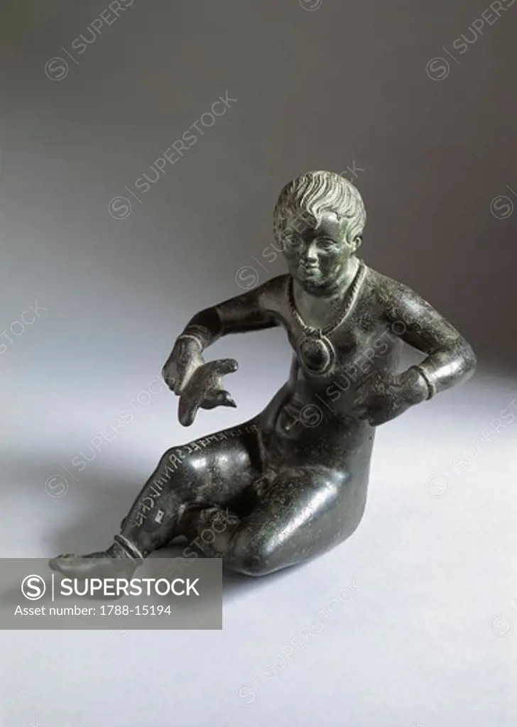 Bronze statue of seated child, 200-150 b.c., from Lake Trasimeno