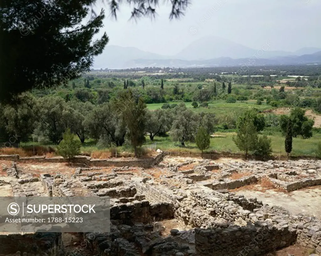 Greece, Island of Crete, Aghia Triadha (Hagia Triada) archeological site, south-west side