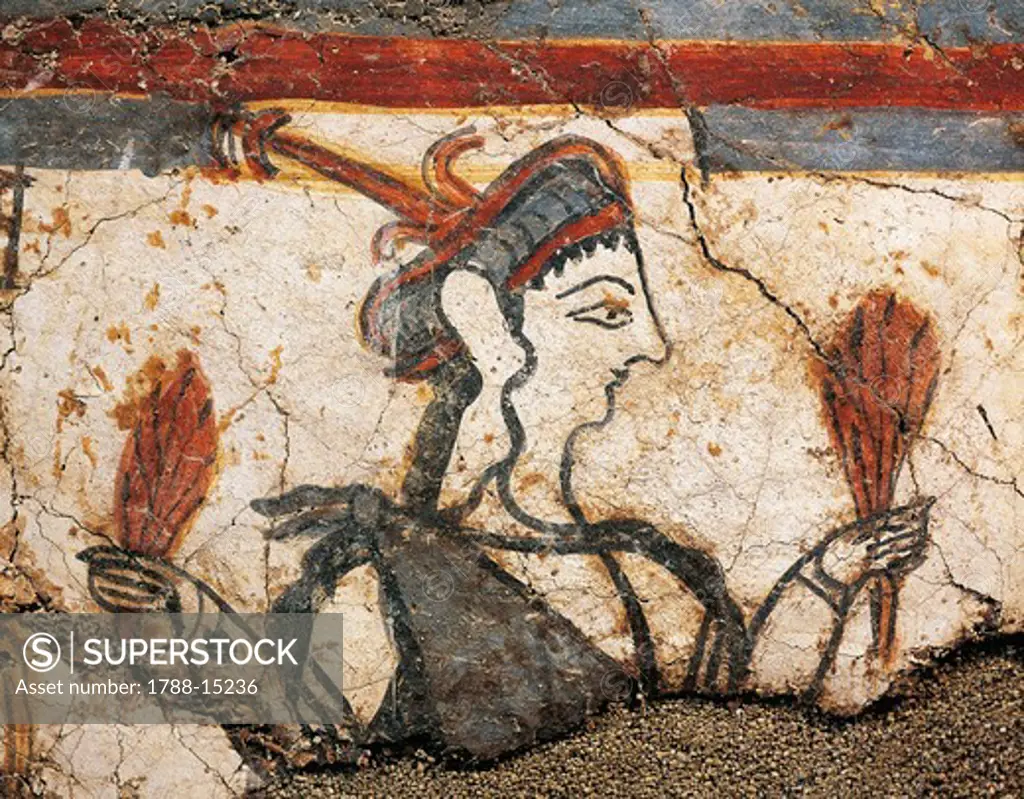 Detail from fresco from Mycenae house