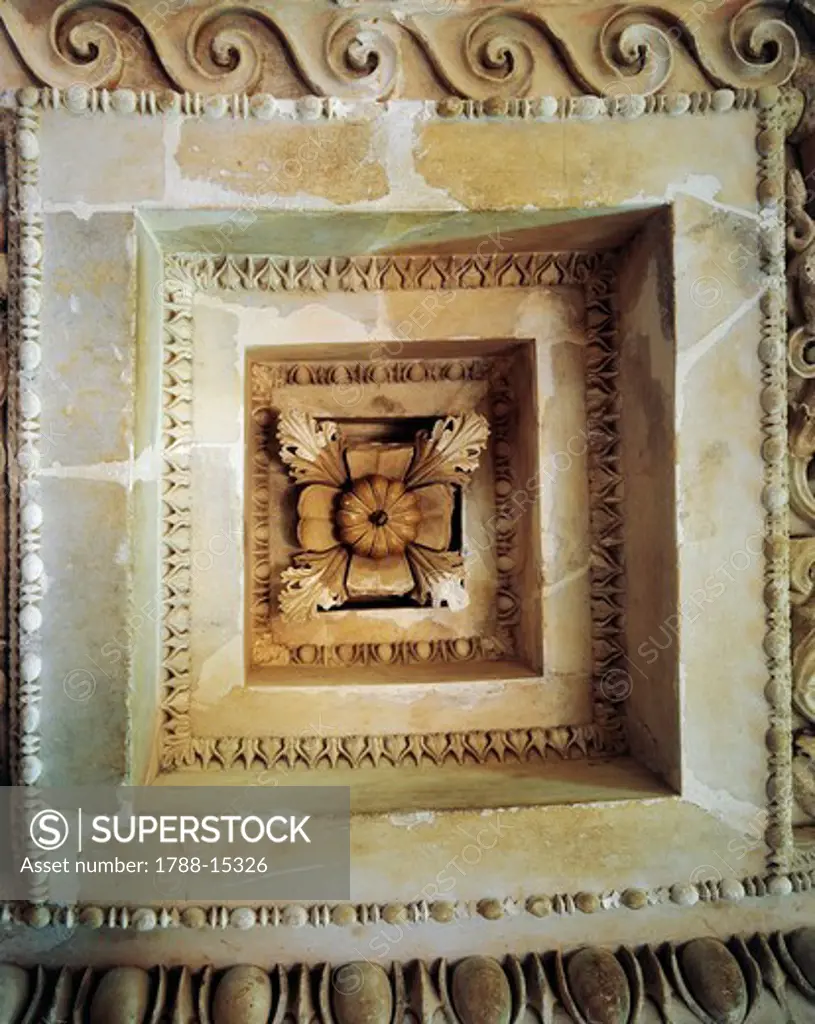 Coffered ceiling from Tholos of Epidaurus