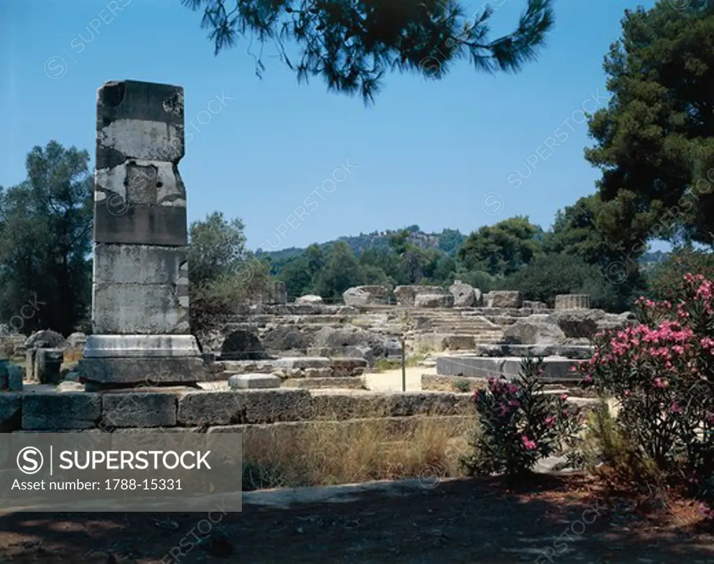 Greece, Peloponnesus, Olympia, Temple of Zeus