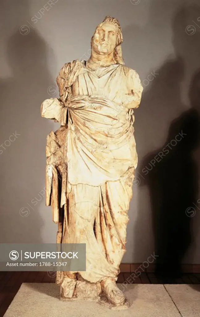 Colossal statue from the Mausoleum at Halicarnassus (Bodrum), Greece