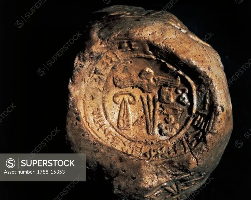 King Hattusili III's seal from Tell Fray, Valley of Euphrates, Syria