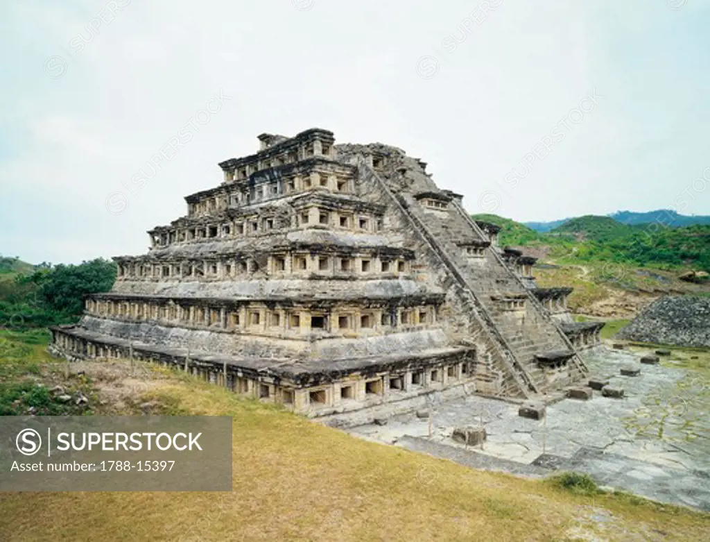 Mexico, Veracruz State, El Tajin archaeological site, Pyramid of Niches, Totonac civilization