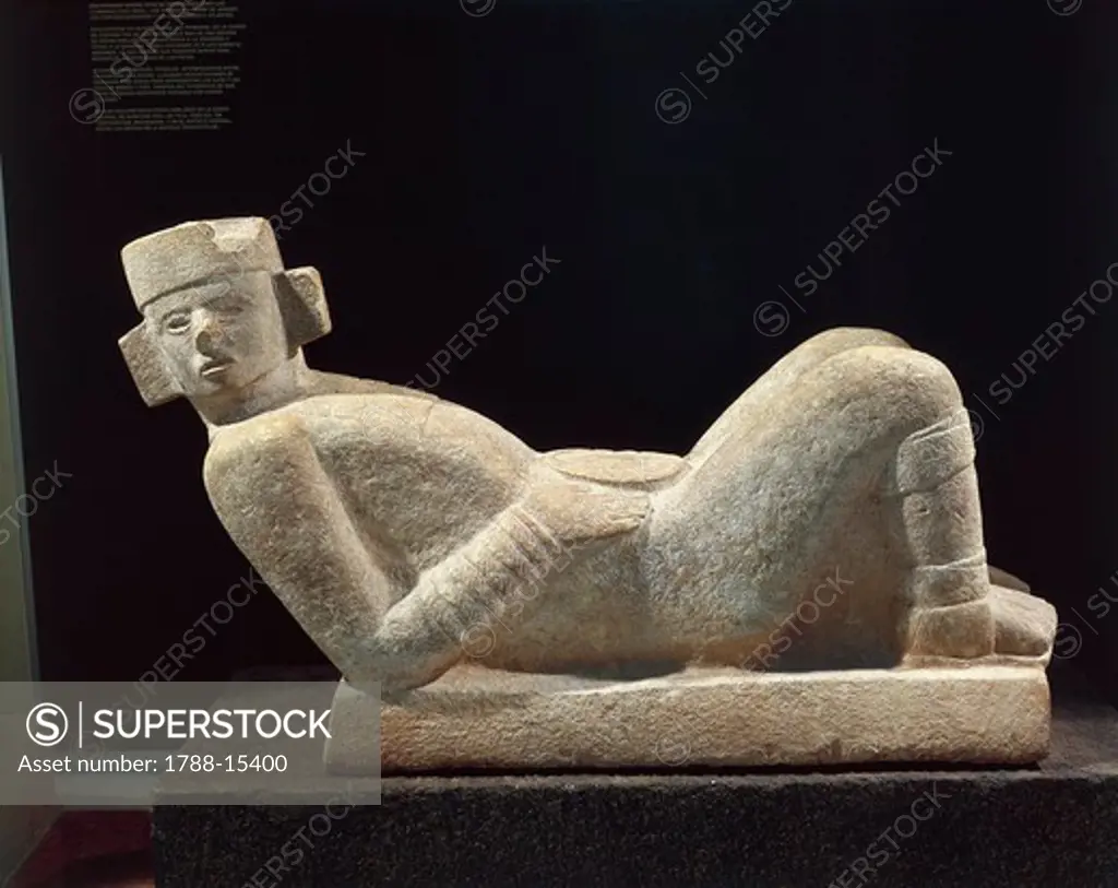 Chac-Mool statue relic from Chichen Itza, Mexico