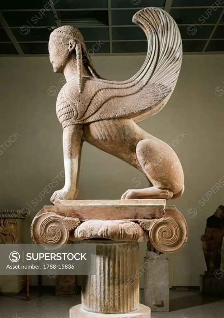 Greek civilization, Naxian winged sphinx