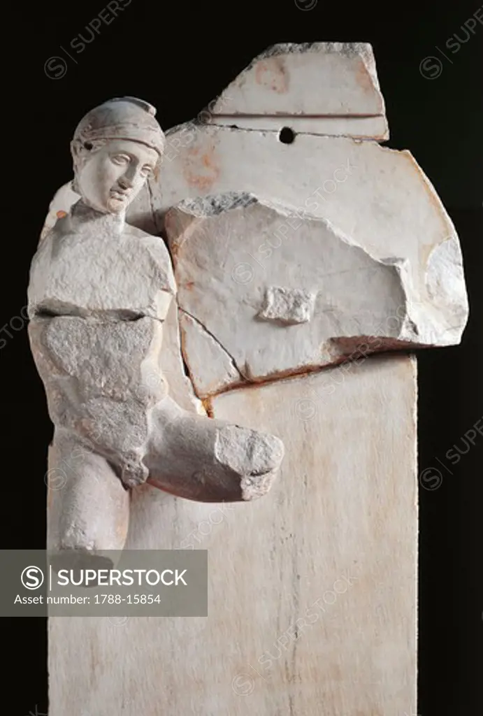 Greek civilization, metope from Heraion of Argos, circa 423 B.C.