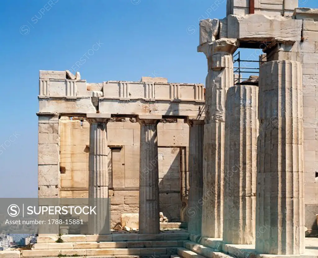 Greece, Attica, Acropolis of Athens, Propylaea