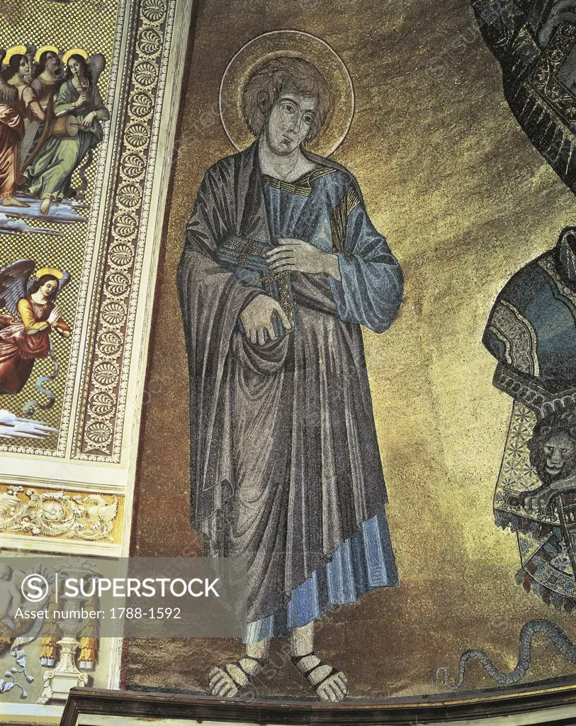 Italy - Tuscany Region - Pisa - Cathedral - Mosaic work depicting St. John by Cimabue