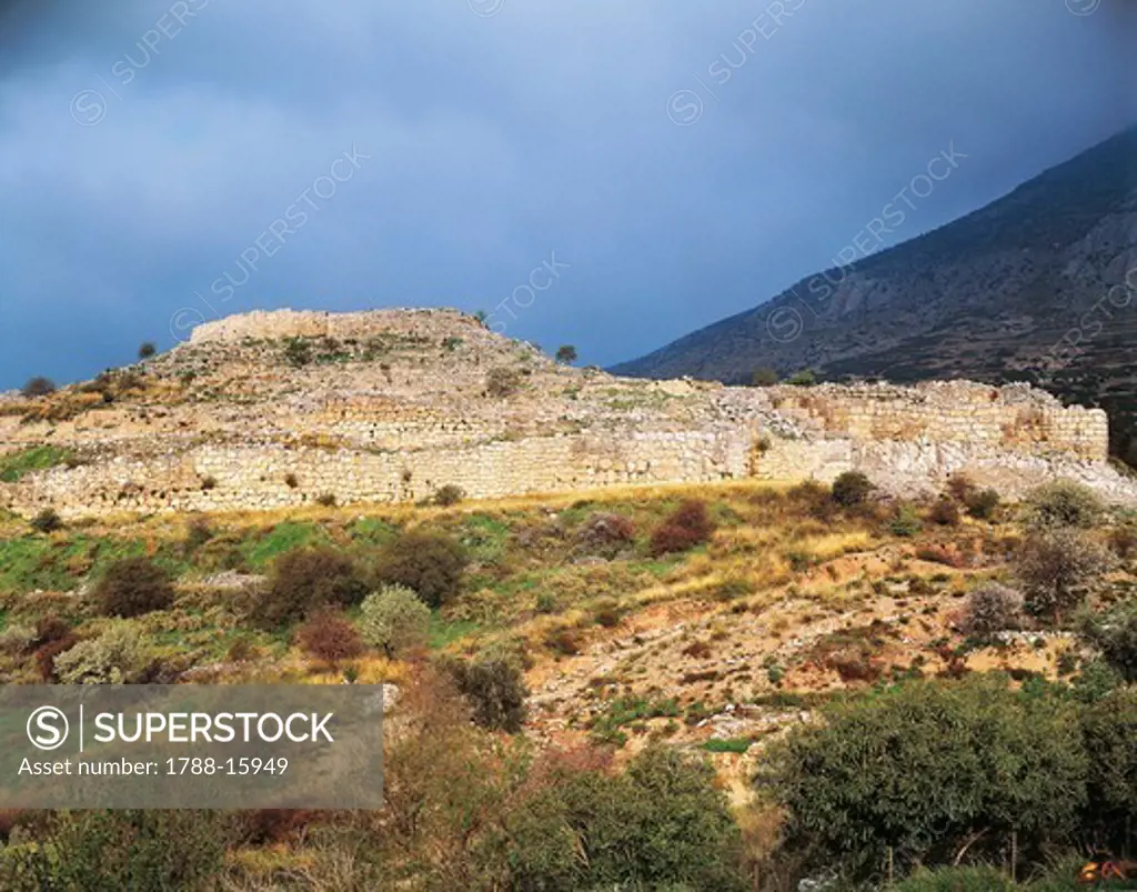 Greece, Peloponnesus, Mycenae archaeological site, Acropolis