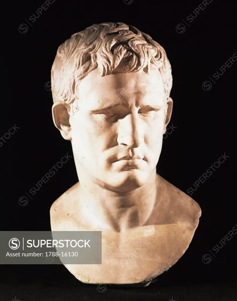 Roman civilization, Bust of Roman general Agrippa, husband of Julia the Elder