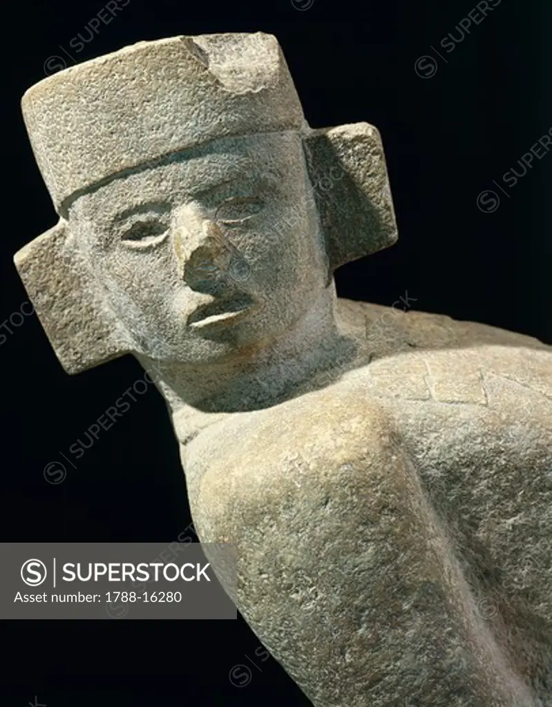 Maya civilization, Mexico, Statue of Chac Mool, From Chichen Itza