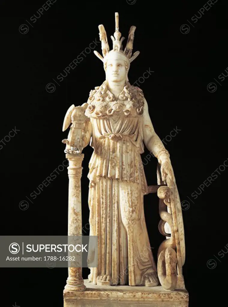 Greek civilization, Statue of Athena Parthenos, Roman copy of an original by Phidias