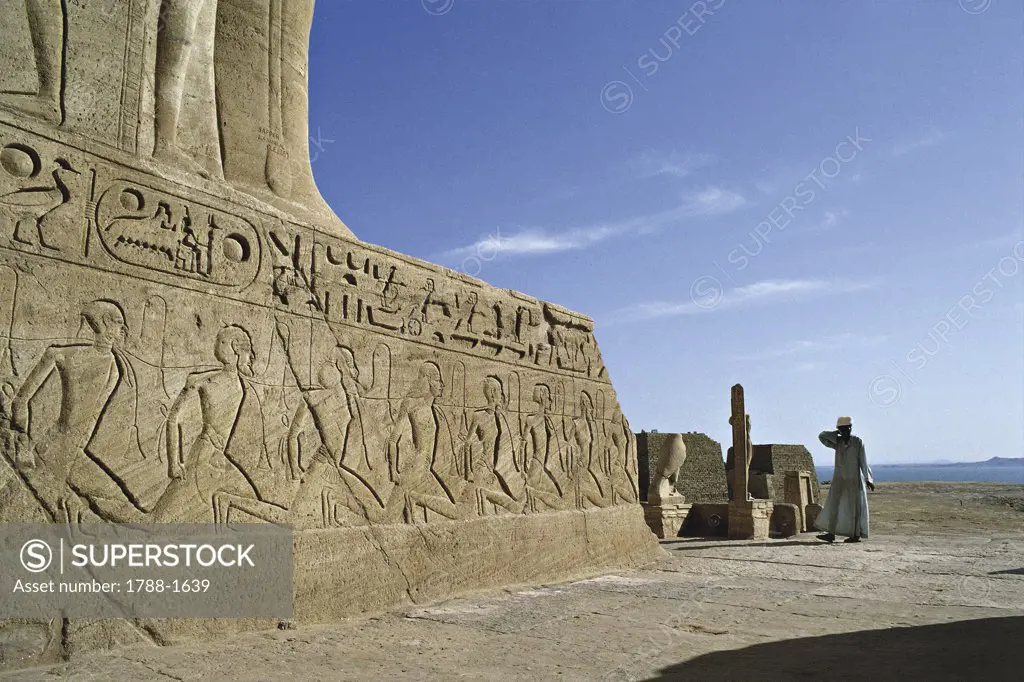 Egypt. Nubian monuments at Abu Simbel (UNESCO World Heritage List, 1979). Reliefs