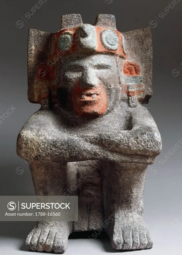 Mexico, Aztec civilization, Statue of God of Fire (Xiuhtecuhtli), From Templo Mayor (Main Temple) of Tenochtitlan