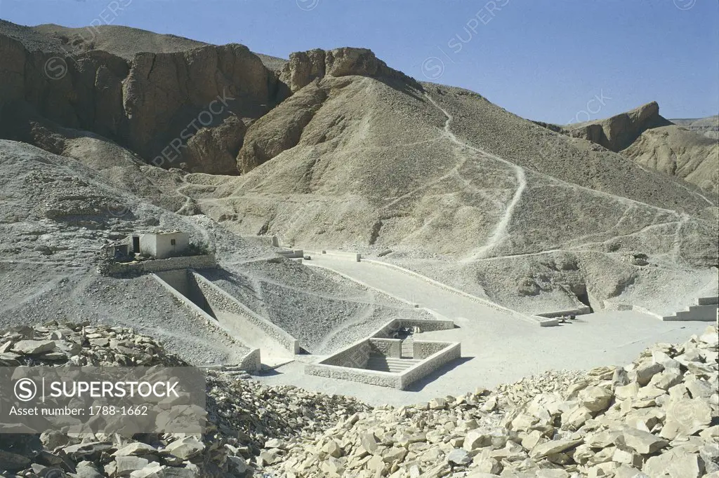 Egypt - Ancient Thebes (UNESCO World Heritage List, 1979). Valley of the Kings. Royal tombs
