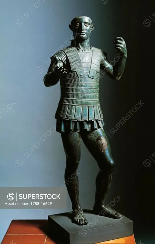 Bronze statue of warrior known as Mars of Todi, from Todi, Perugia province, Italy