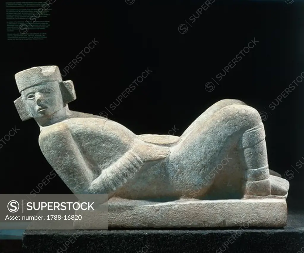 Mayan statue of Chac Mool, from Chichen Itza, 11th Century
