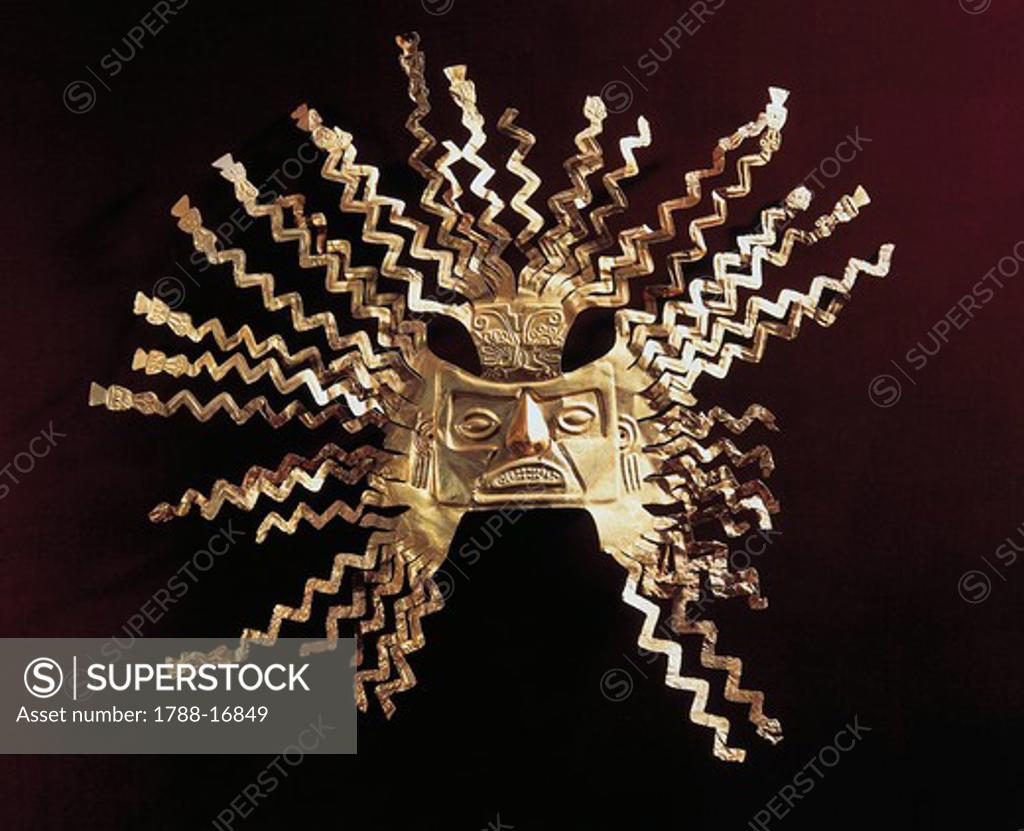 Golden Sun Mask From La Tolita Island Ecuador La Tolita Culture Pre Columbian Civilization