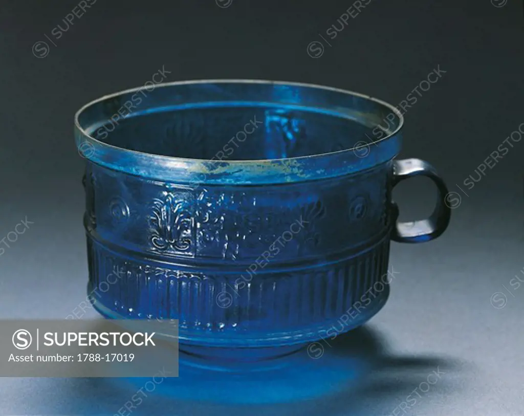 Roman blue glass cup