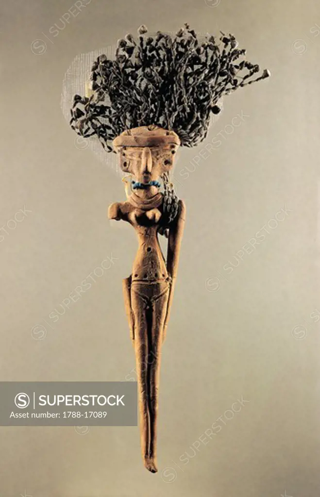 Terracotta figurine, probably fetish, Egyptian civilization