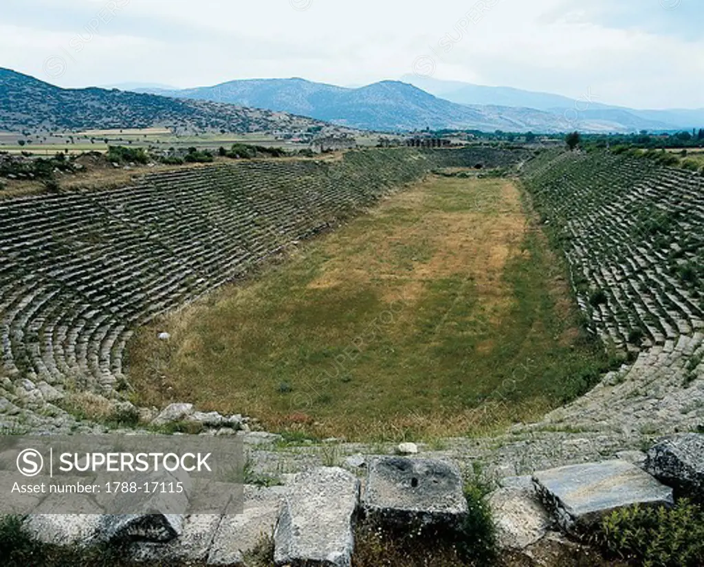 Turkey, Aegean Region, Aphrodisias, Stadium, 2nd century AD