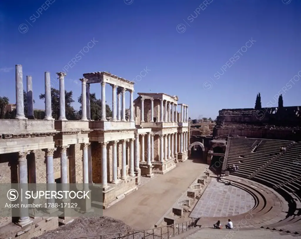 Spain, Extremadura, Merida (Augusta Emerita), Roman Theatre, 24 BC