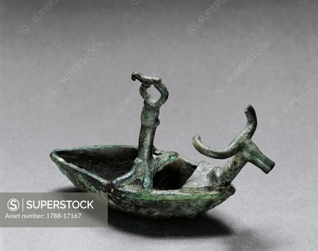Votive small ships from Sardinia region, Italy, Nuraghic civilization, 850-535 B.C