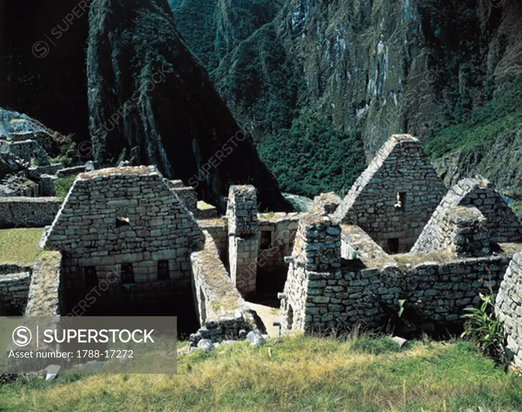Peru, Urubamba Valley, Machupicchu, Inca dwellings