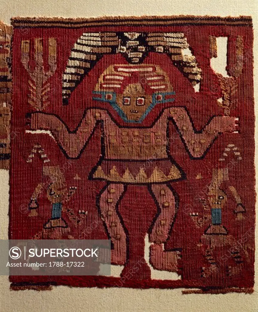 Chimu culture, fabric from Lambayeque, Pre-Inca civilization, Peru
