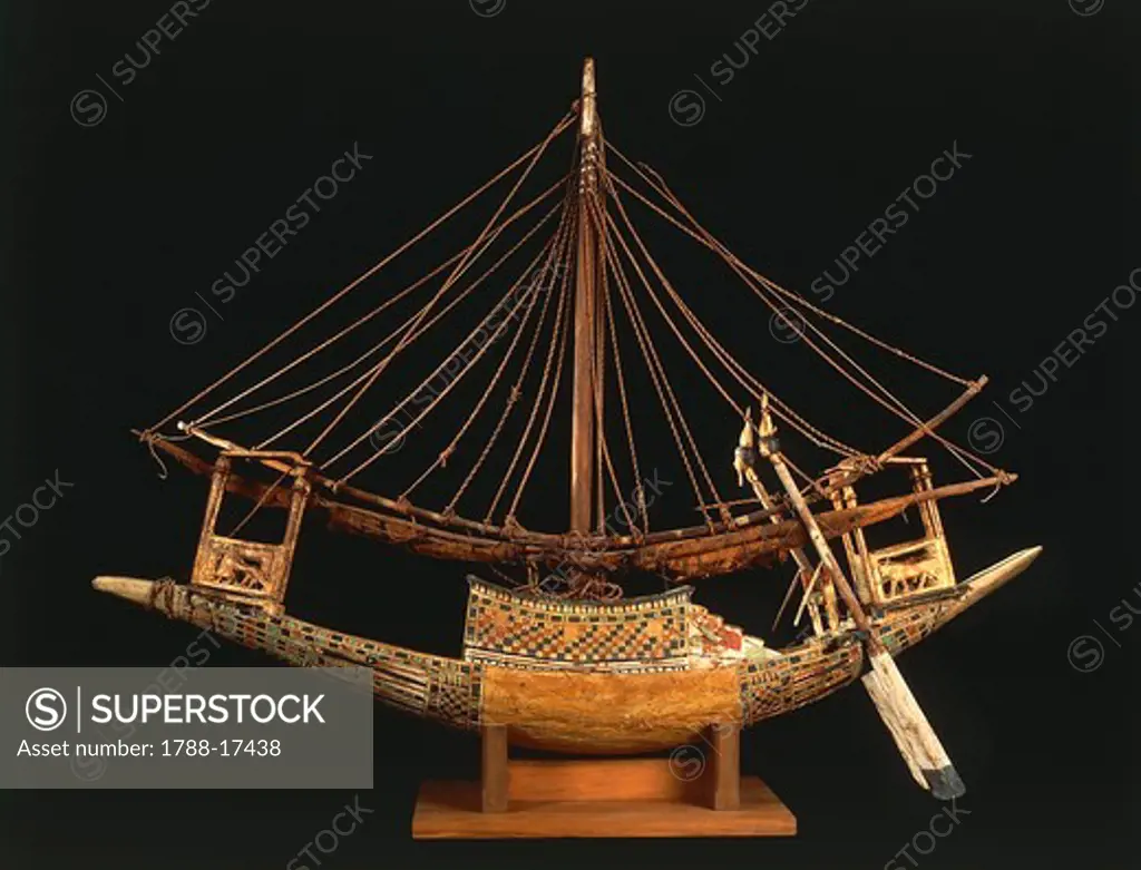 Model of Tutankhamen's boat, New Kingdom, Dynasty XVIII